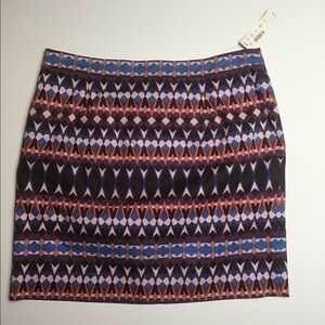 J. Crew Geometric Print Mini Pencil Skirt Size 8